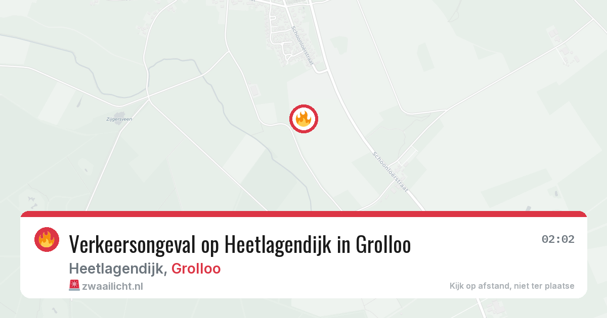 Verkeersongeval op Heetlagendijk in Grolloo — 3 jun 2026