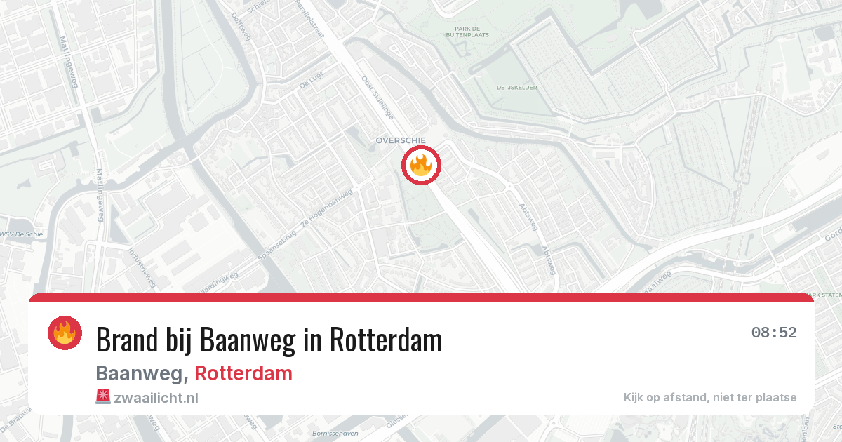 Brand bij Baanweg in Rotterdam — 19 mei 2026