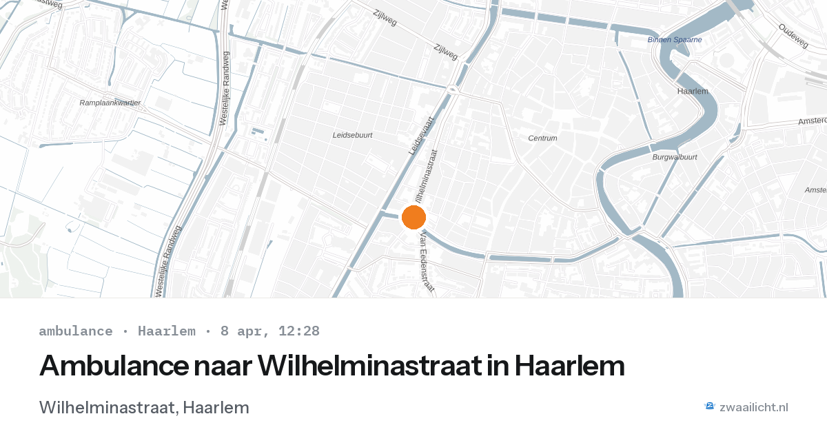 Ambulance naar Wilhelminastraat in Haarlem — 8 apr 2026