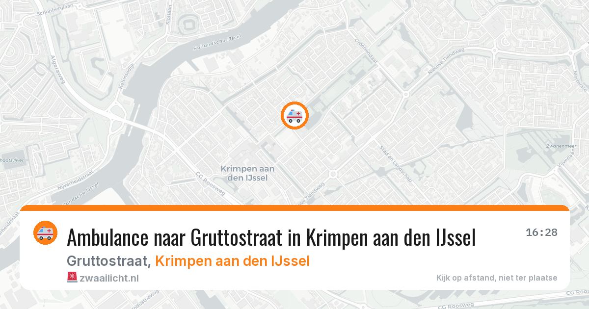 Ambulance naar Gruttostraat in Krimpen aan den IJssel — 23 mei 2026