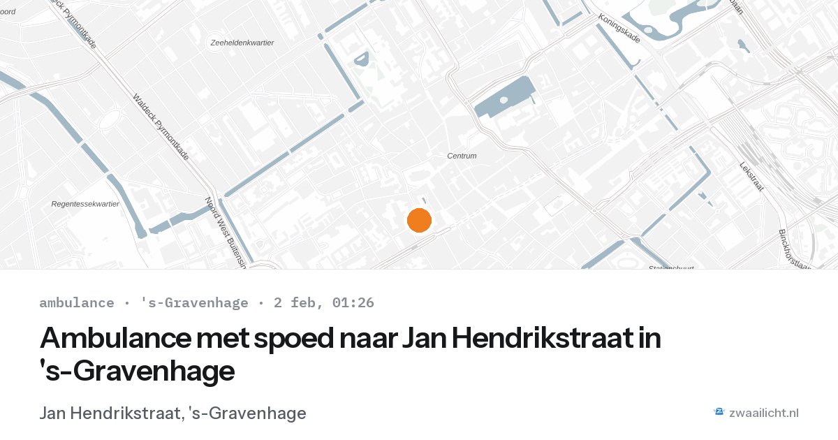 Ambulance met spoed naar Jan Hendrikstraat in 's-Gravenhage — 2 feb 2026