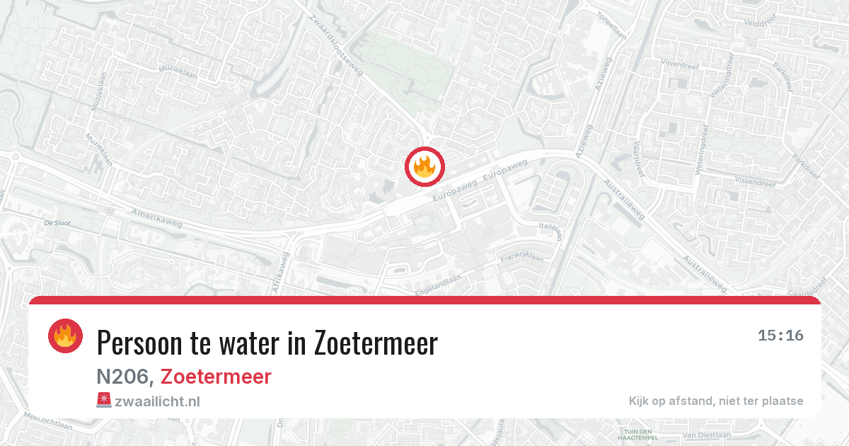 Persoon te water in Zoetermeer — 5 aug 2026
