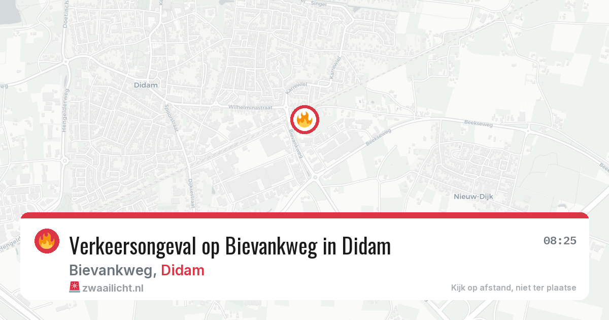 Verkeersongeval op Bievankweg in Didam — 19 mei 2026