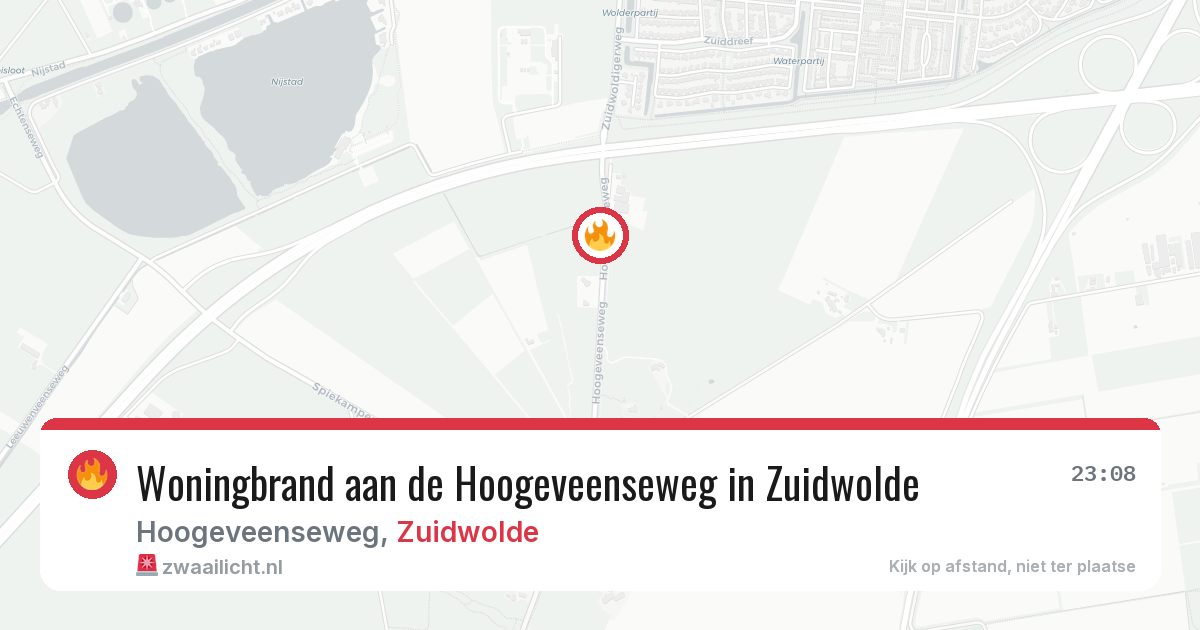 Woningbrand aan de Hoogeveenseweg in Zuidwolde — 10 apr 2026