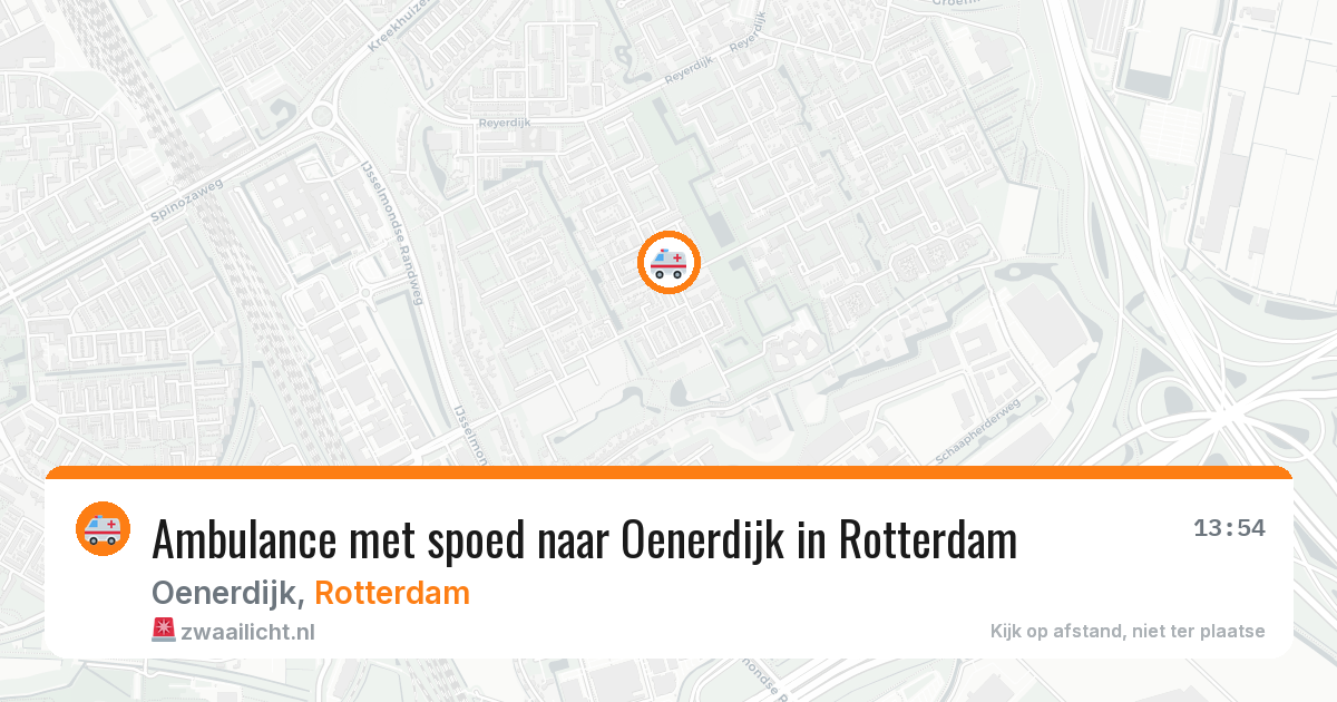 Ambulance met spoed naar Oenerdijk in Rotterdam — 7 jun 2026