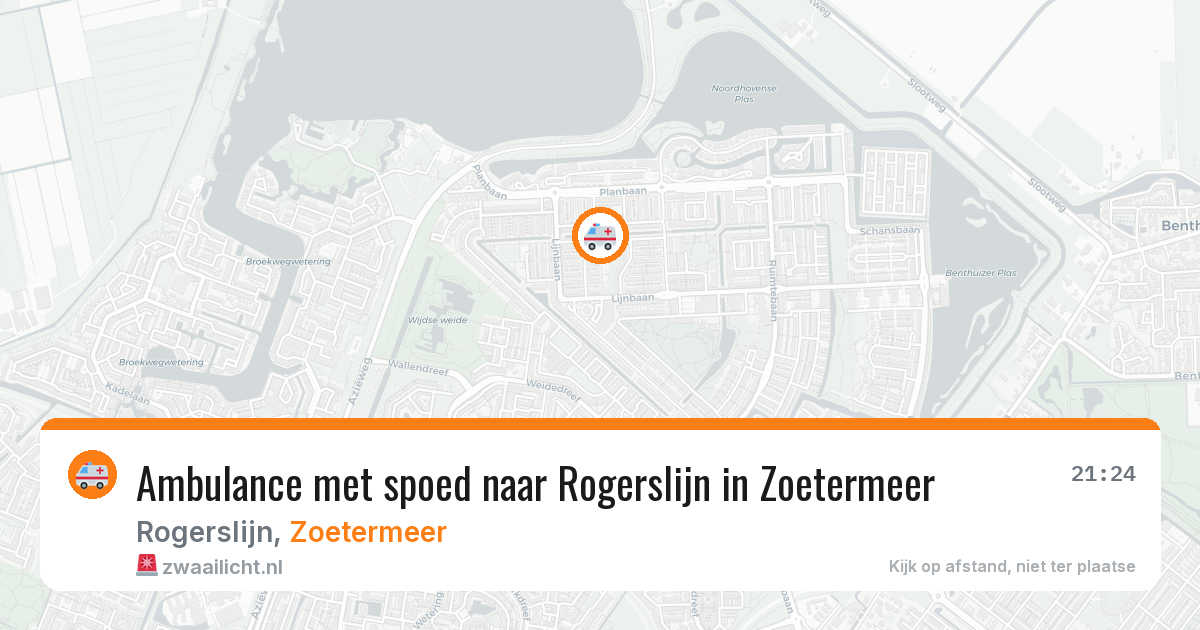 Ambulance met spoed naar Rogerslijn in Zoetermeer — 6 aug 2026