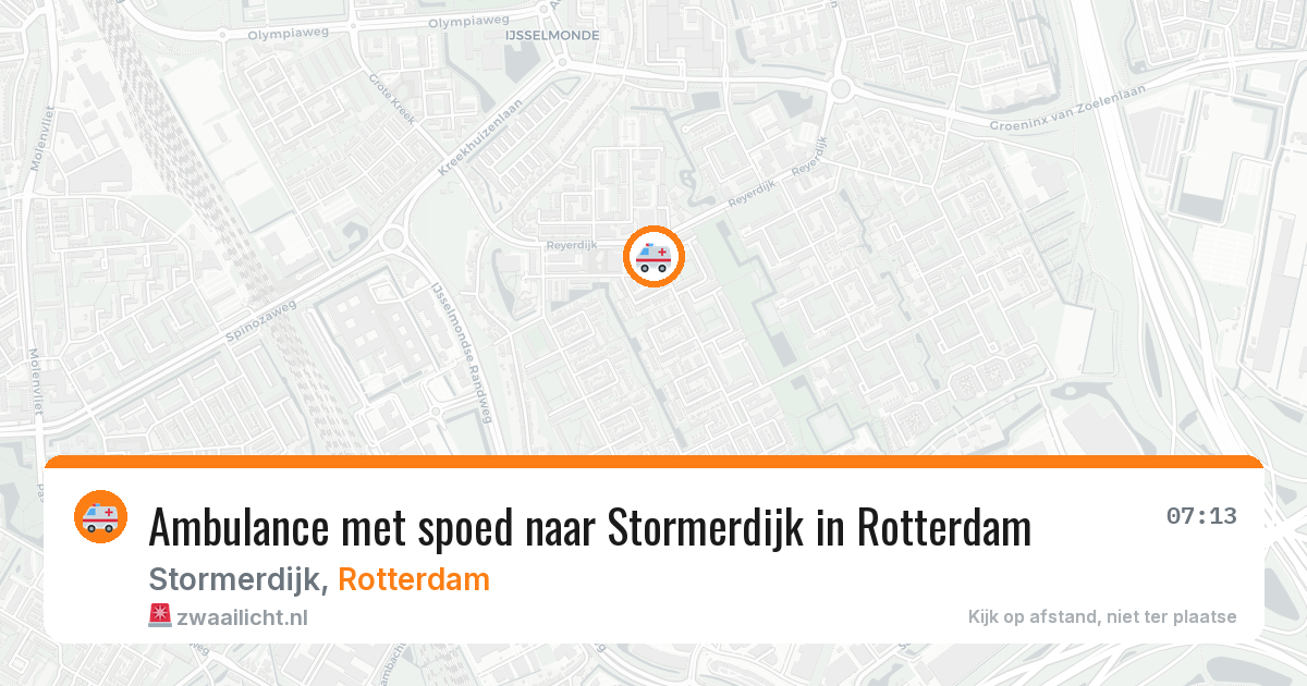 Ambulance met spoed naar Stormerdijk in Rotterdam — 16 apr 2026