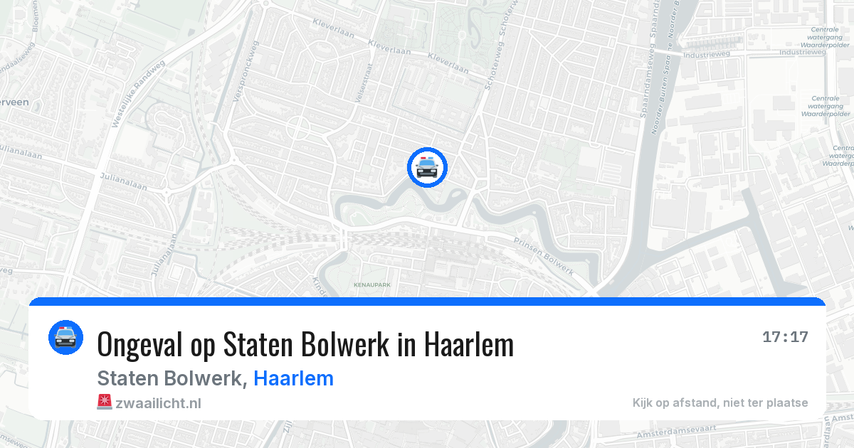 Ongeval op Staten Bolwerk in Haarlem — 19 mrt 2026