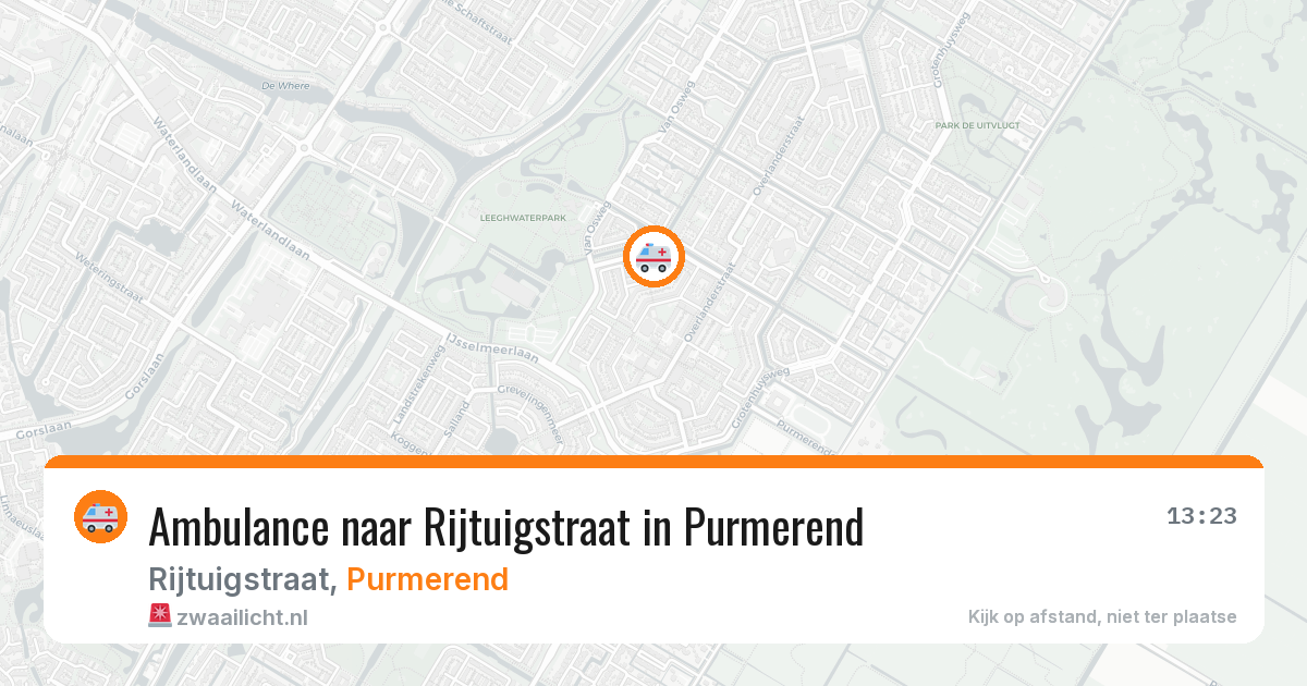 Ambulance naar Rijtuigstraat in Purmerend — 20 mrt 2026