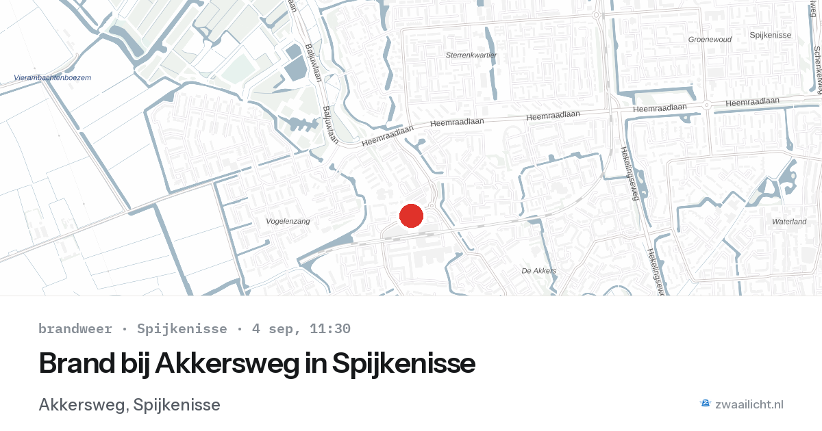 Brand bij Akkersweg in Spijkenisse — 4 sep 2026