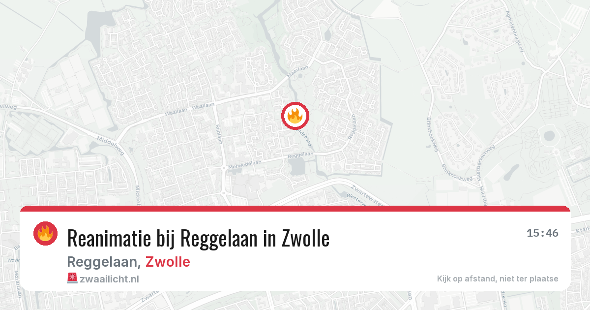 Reanimatie bij Reggelaan in Zwolle — 20 apr 2026