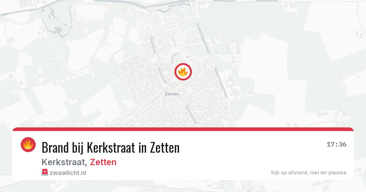 Brand bij Kerkstraat in Zetten — 29 mei 2026