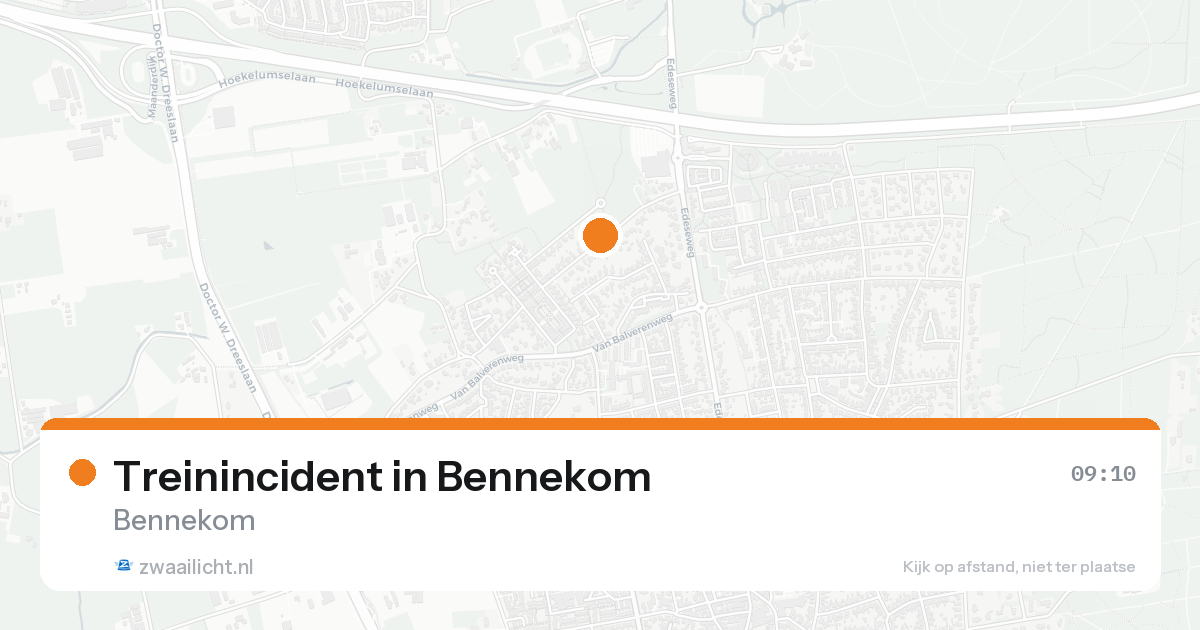 Treinincident in Bennekom — 24 aug 2026