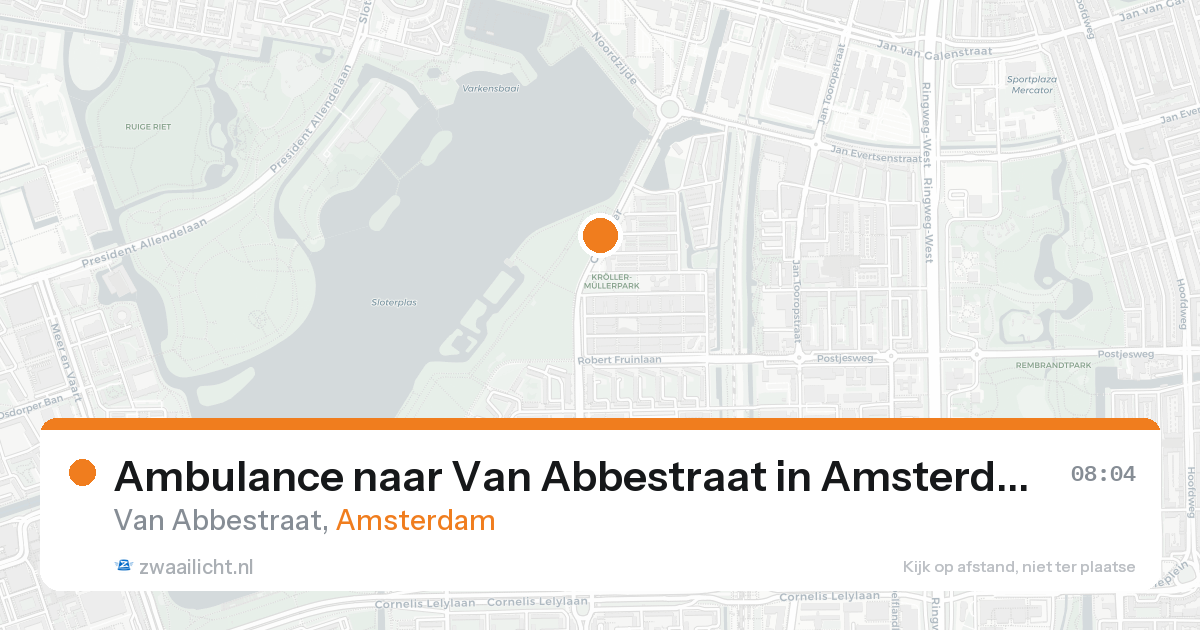 Ambulance naar Van Abbestraat in Amsterdam — 11 jun 2026