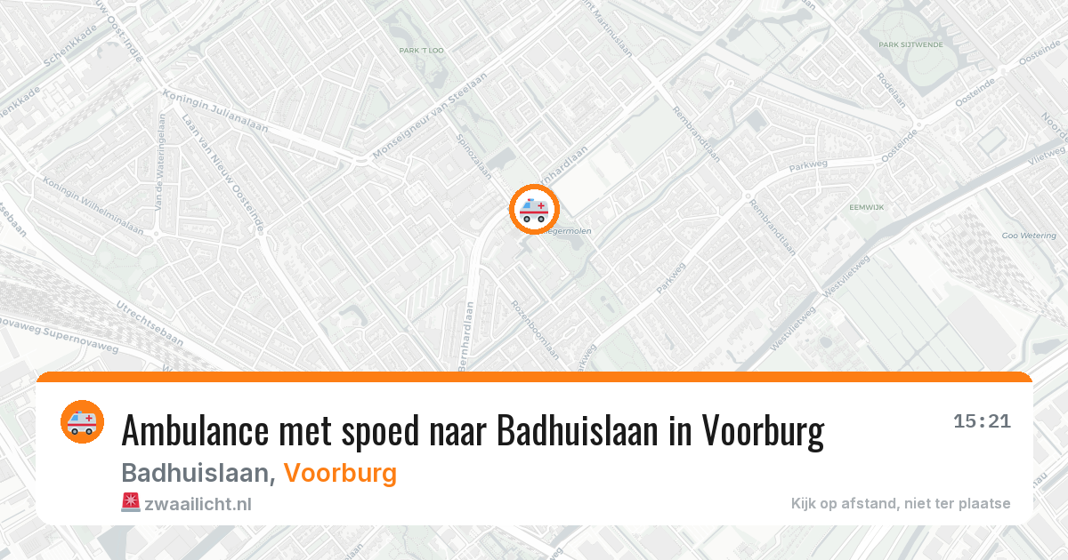 Ambulance met spoed naar Badhuislaan in Voorburg — 9 jun 2026