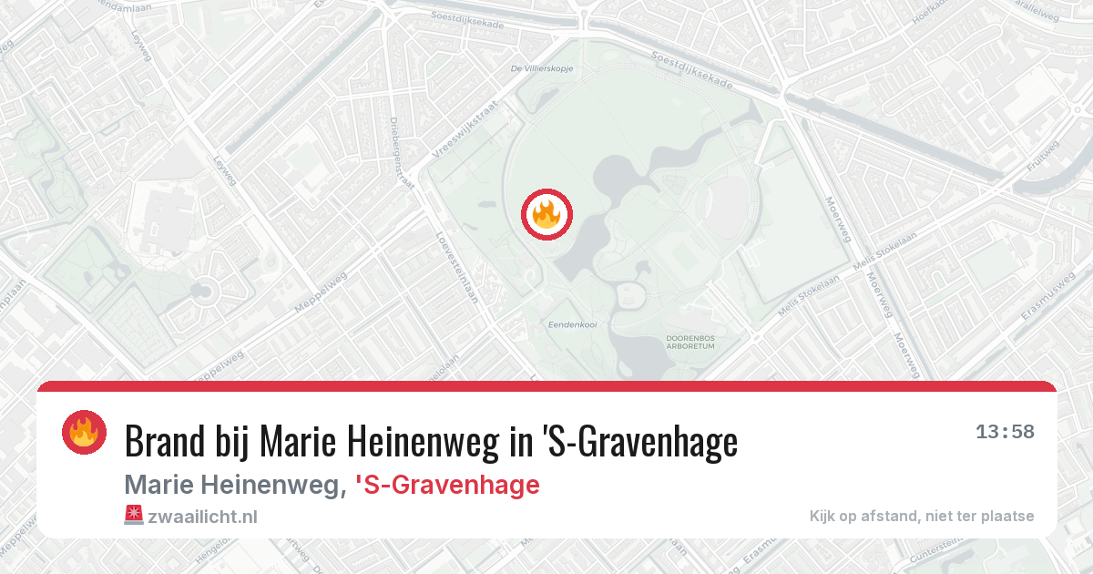Brand bij Marie Heinenweg in 'S-Gravenhage — 4 aug 2026