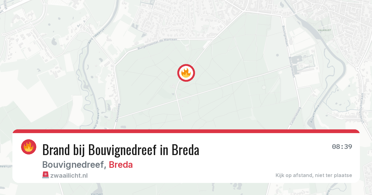 Brand bij Bouvignedreef in Breda — 21 apr 2026