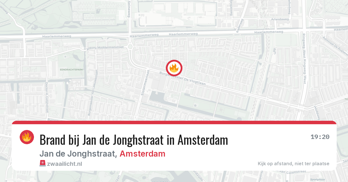 Brand bij Jan de Jonghstraat in Amsterdam — 28 jun 2026
