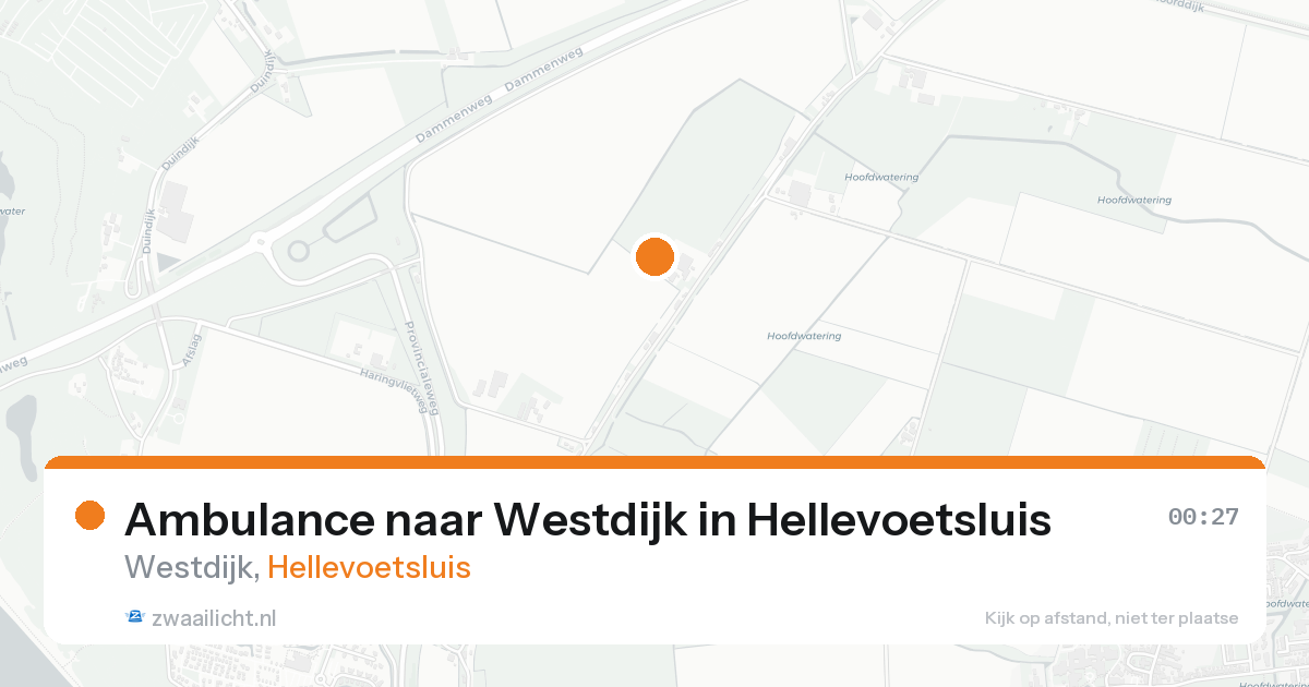 Ambulance naar Westdijk in Hellevoetsluis — 22 aug 2026