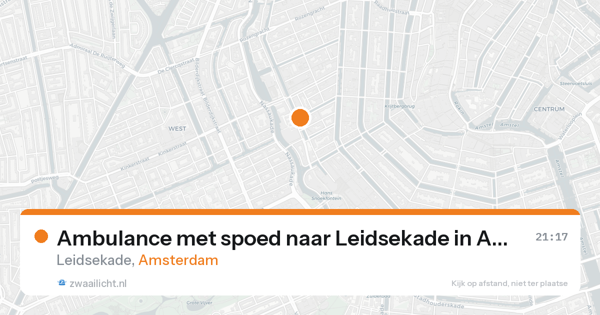 Ambulance met spoed naar Leidsekade in Amsterdam — 7 feb 2026