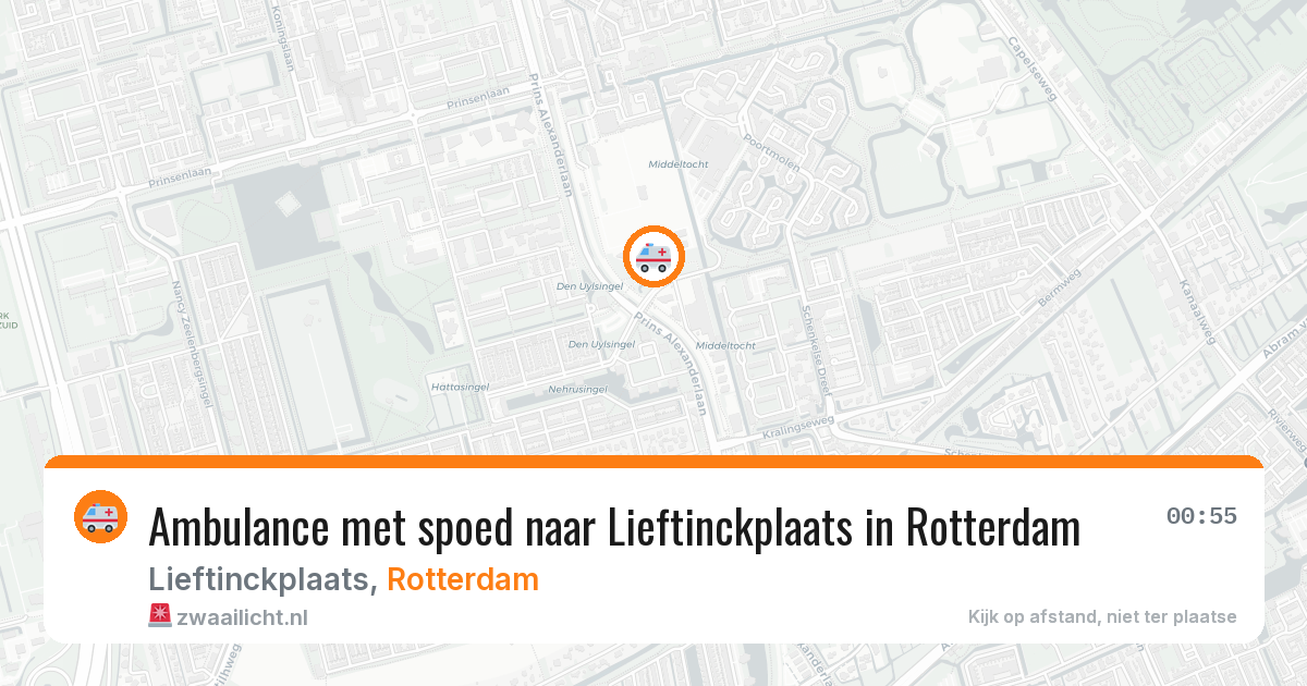 Ambulance met spoed naar Lieftinckplaats in Rotterdam — 10 apr 2026