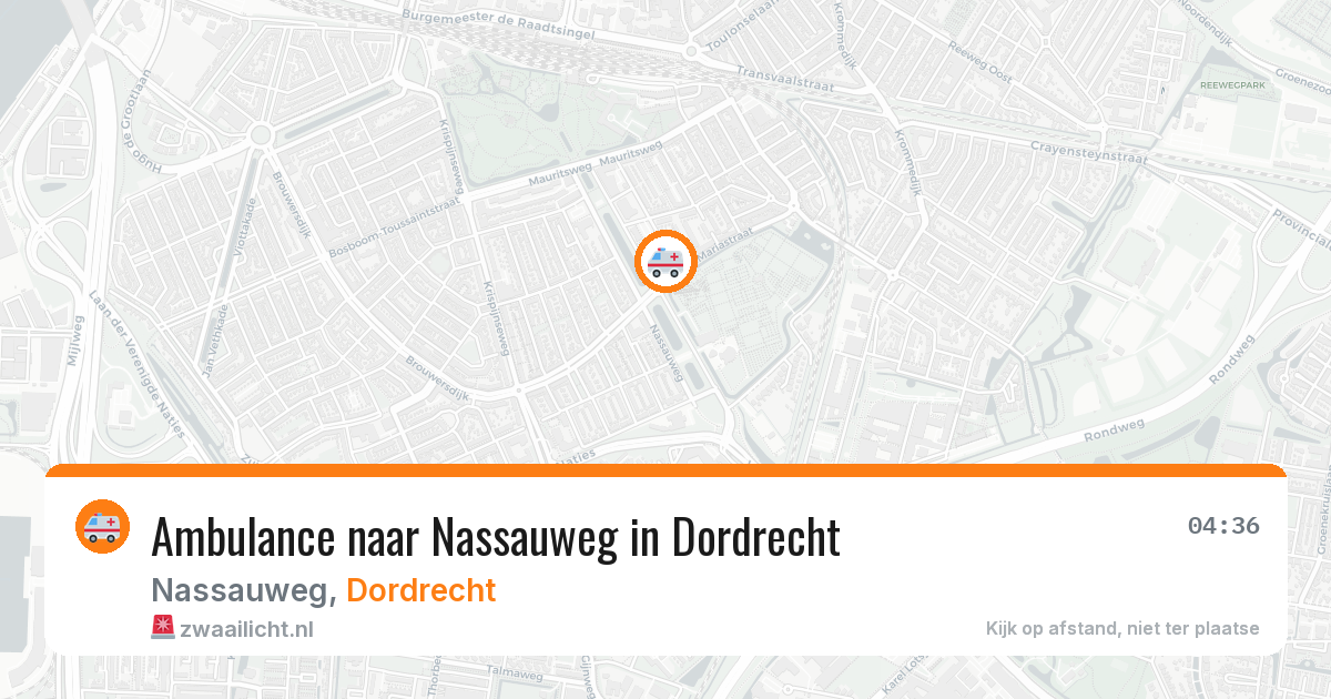 Ambulance naar Nassauweg in Dordrecht — 17 mei 2026