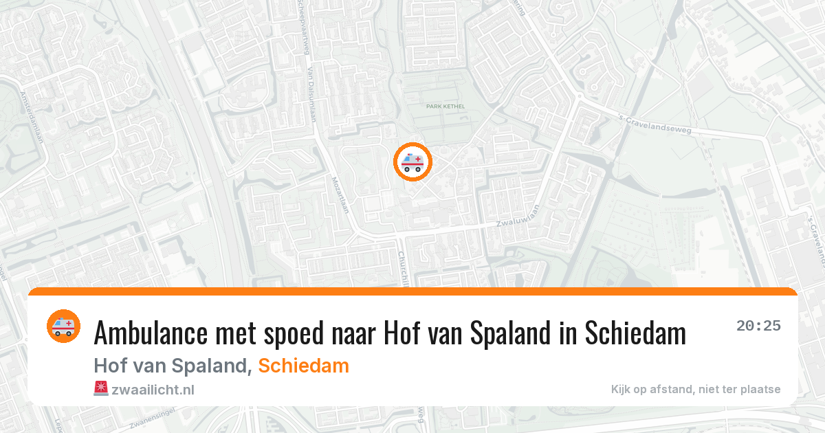 Ambulance met spoed naar Hof van Spaland in Schiedam — 1 jun 2026