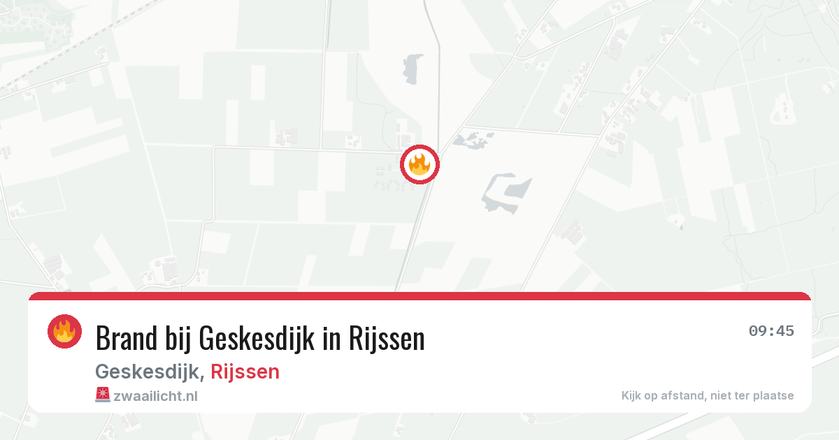 Brand bij Geskesdijk in Rijssen — 20 mrt 2026