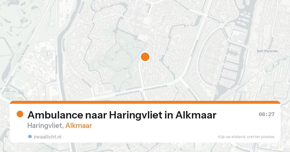Ambulance naar Haringvliet in Alkmaar — 26 aug 2026