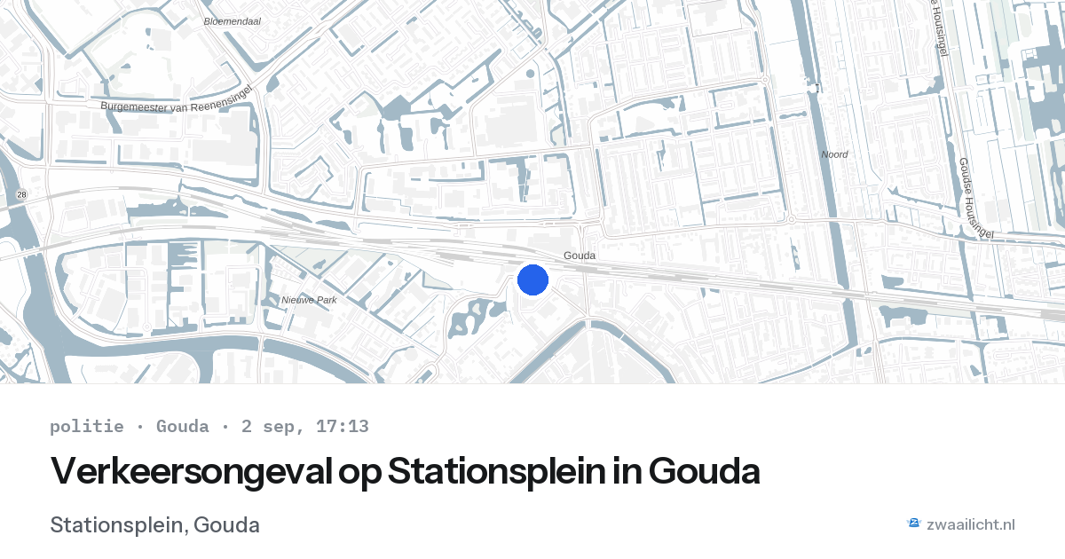 Verkeersongeval op Stationsplein in Gouda — 2 sep 2026
