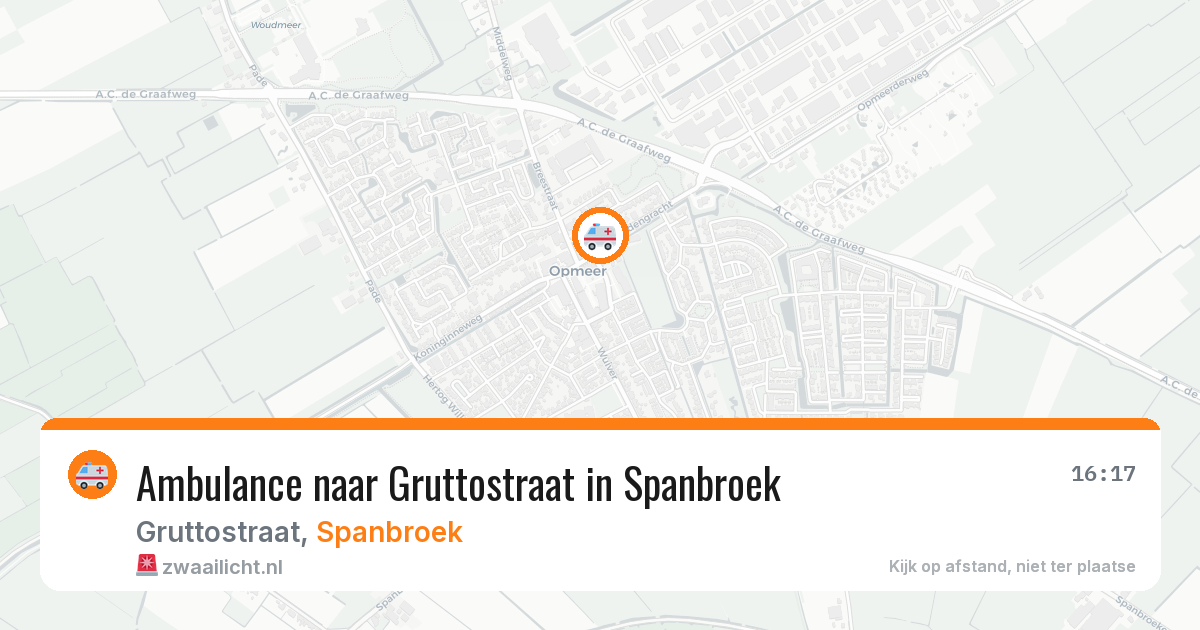Ambulance naar Gruttostraat in Spanbroek — 28 jul 2026