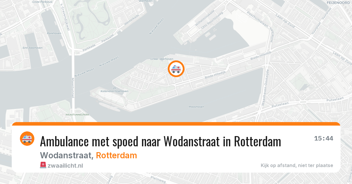 Ambulance met spoed naar Wodanstraat in Rotterdam — 6 jul 2026