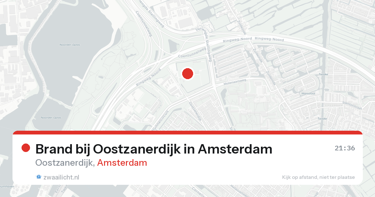 Brand bij Oostzanerdijk in Amsterdam — 24 mei 2026