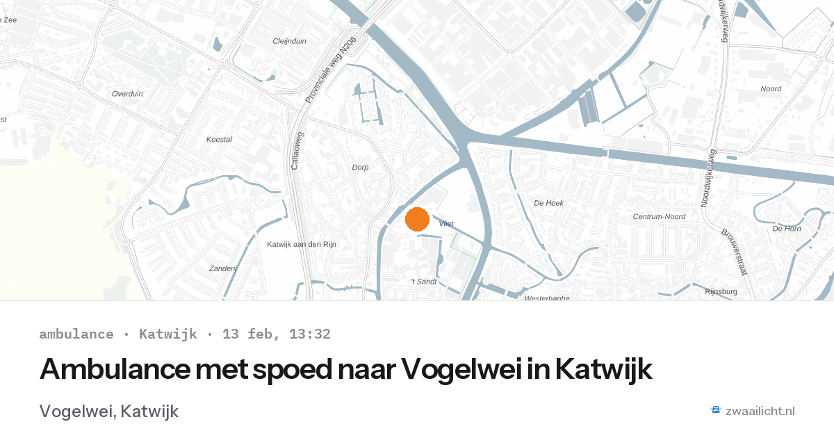 Ambulance met spoed naar Vogelwei in Katwijk — 13 feb 2026