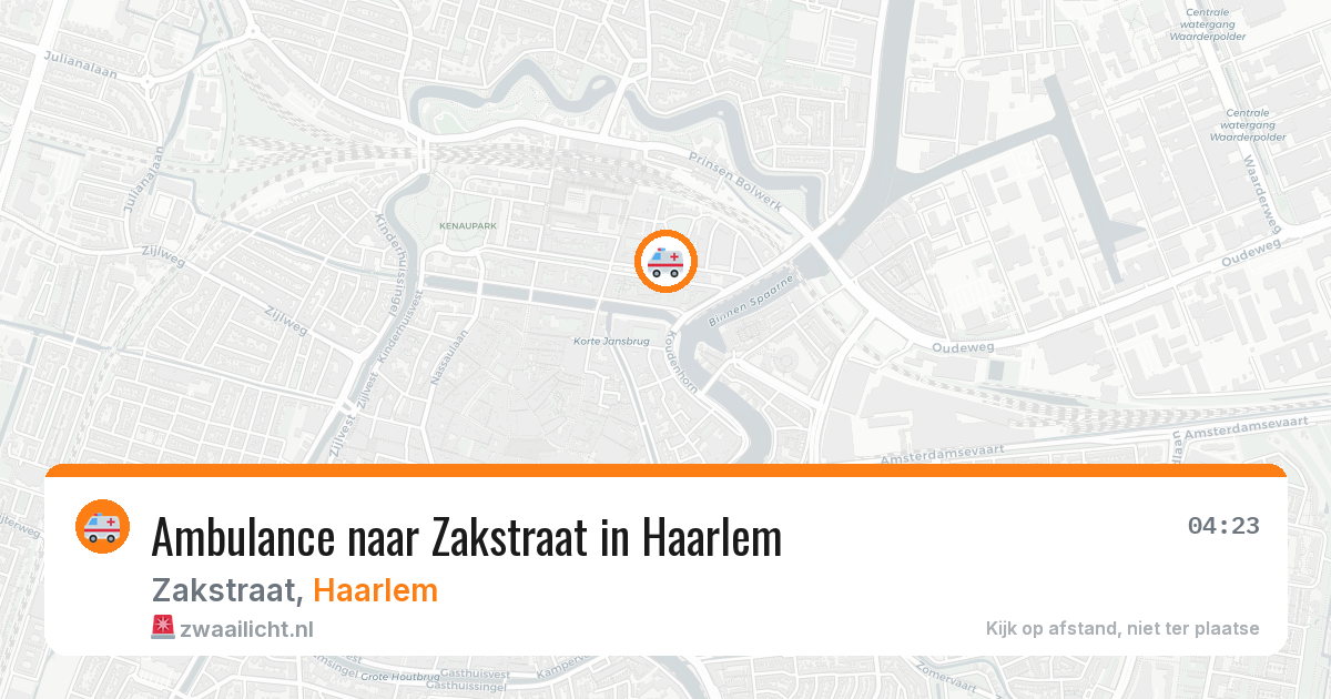 Ambulance naar Zakstraat in Haarlem — 2 apr 2026