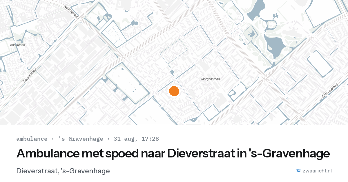 Ambulance met spoed naar Dieverstraat in 's-Gravenhage — 31 aug 2026