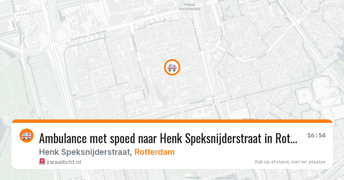Ambulance met spoed naar Henk Speksnijderstraat in Rotterdam — 1 apr 2026