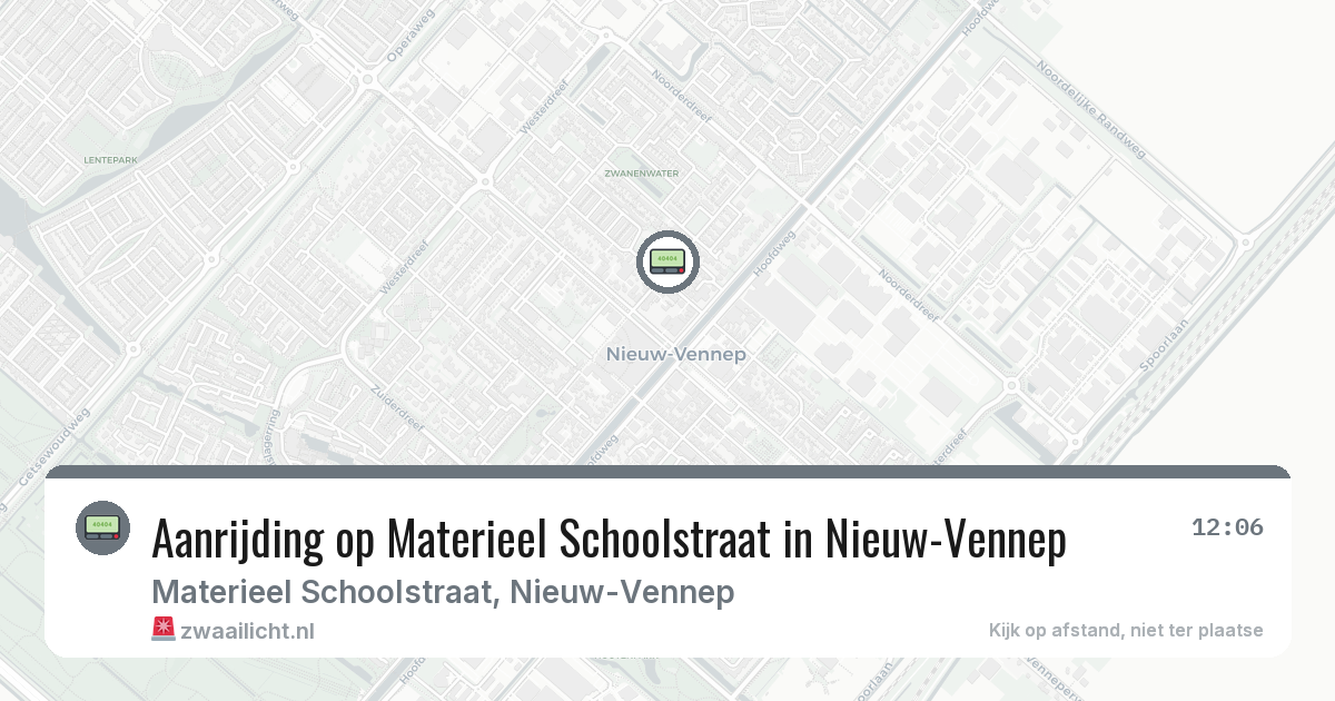 Aanrijding op Materieel Schoolstraat in Nieuw-Vennep — 8 feb 2026