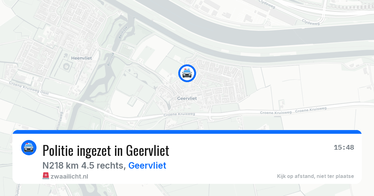 Politie ingezet in Geervliet — 25 jun 2026 | 🚨 Zwaailicht.nl