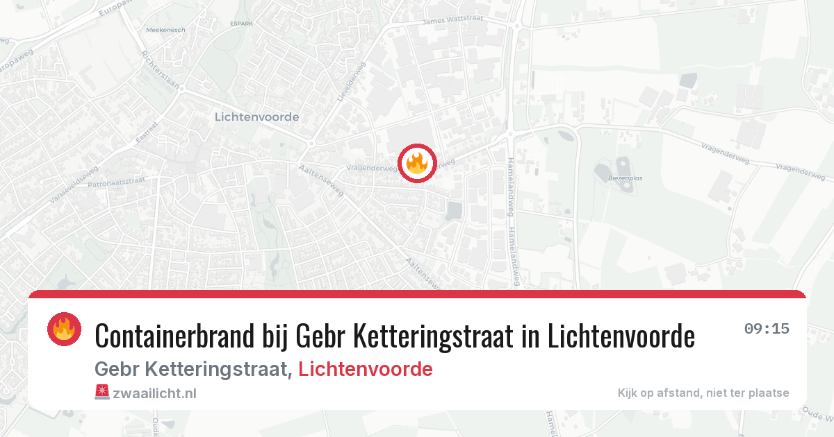 Containerbrand bij Gebr Ketteringstraat in Lichtenvoorde — 23 mei 2026