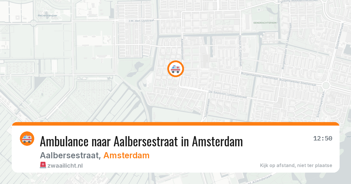 Ambulance naar Aalbersestraat in Amsterdam — 27 jun 2026