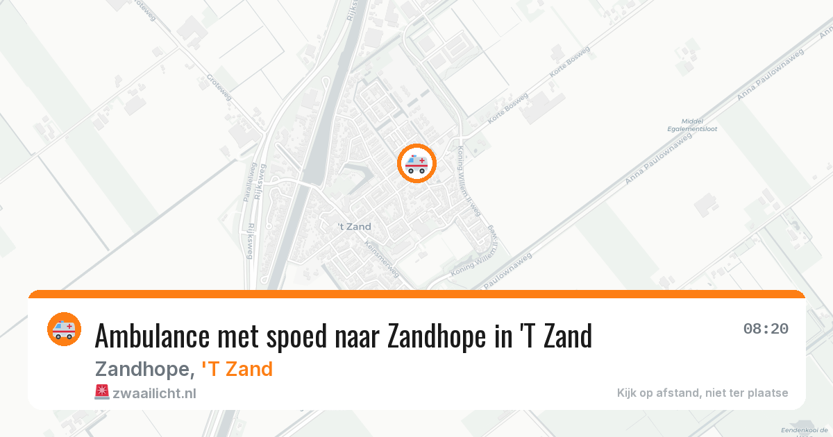 Ambulance met spoed naar Zandhope in 'T Zand — 17 mei 2026