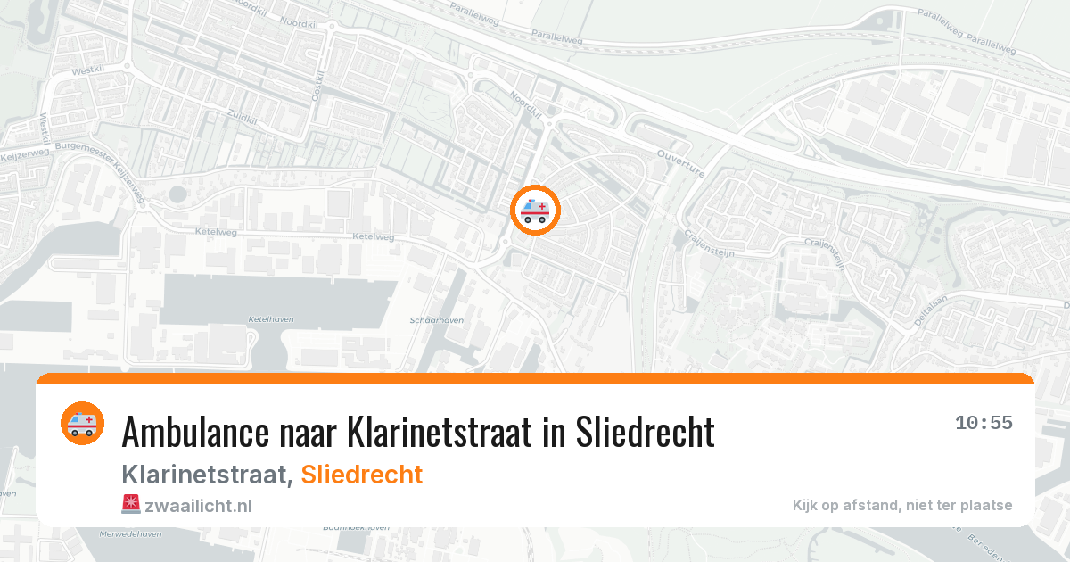 Ambulance naar Klarinetstraat in Sliedrecht — 2 aug 2026