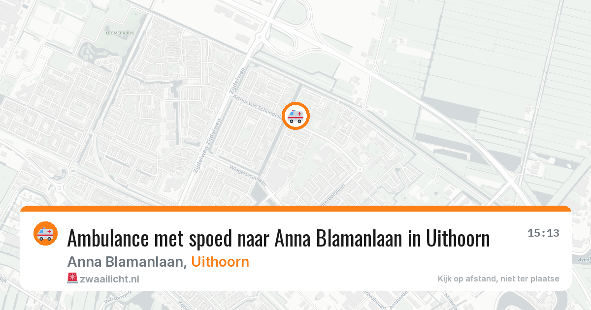 Ambulance met spoed naar Anna Blamanlaan in Uithoorn — 10 aug 2026