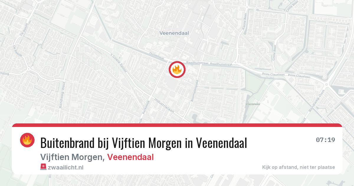 Buitenbrand bij Vijftien Morgen in Veenendaal — 1 aug 2026