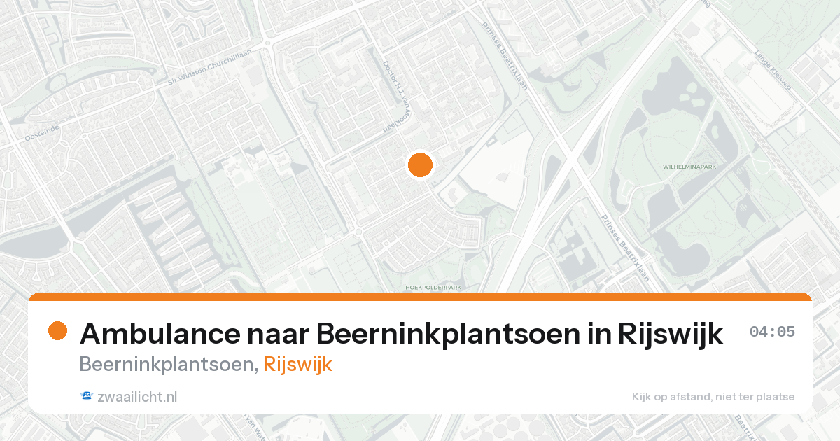 Ambulance naar Beerninkplantsoen in Rijswijk — 24 mei 2026