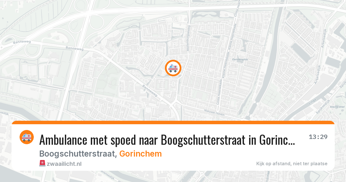 Ambulance met spoed naar Boogschutterstraat in Gorinchem — 19 jun 2026
