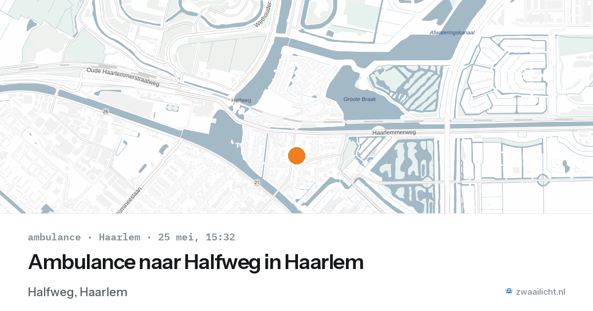 Ambulance naar Halfweg in Haarlem — 25 mei 2026