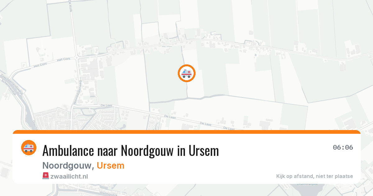 Ambulance naar Noordgouw in Ursem — 26 jun 2026