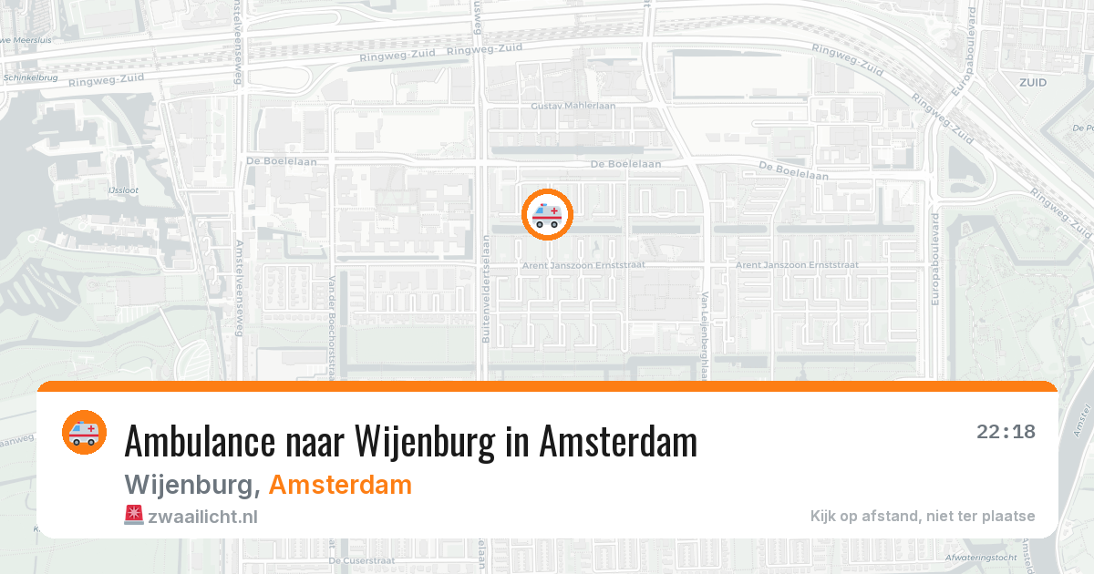 Ambulance naar Wijenburg in Amsterdam — 15 mei 2026